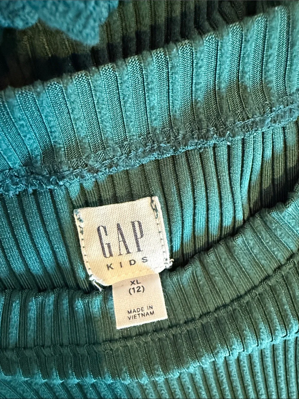 GAP Kids Ribbed Pajama Set in Teal Green